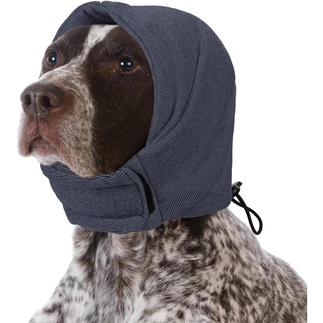 Tingzi Dog Calming Hoodie, No Flap Ear Wraps for Dogs Anxiety Relief, Dog Ear Muffs Noise Protection for Firework, Grooming, Force Drying, Dog Ear Covers Headband for Noise Cancelling, Grey L M Grey