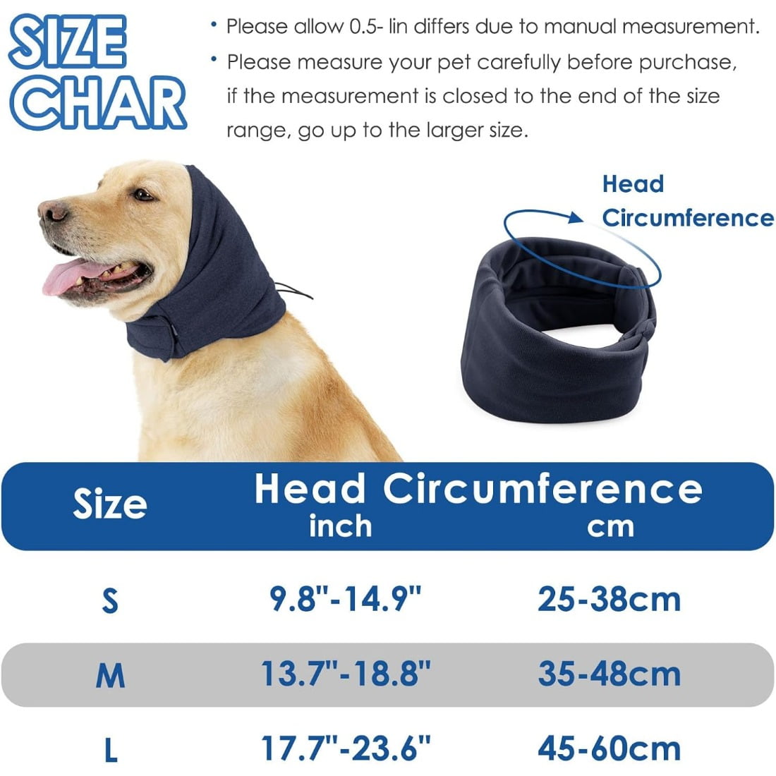 Tingzi Dog Calming Hoodie, No Flap Ear Wraps for Dogs Anxiety Relief, Dog Ear Muffs Noise Protection for Firework, Grooming, Force Drying, Dog Ear Covers Headband for Noise Cancelling, Grey L M Grey