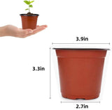 50Pcs Plastic Plant Nursery Pots,3.9x2.7x3.3In Seed Starting Pots with Drainage Holes for Indoor,Durable Soft Nursery Containers for Transplanting