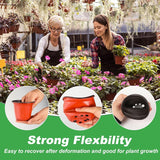 50Pcs Plastic Plant Nursery Pots,3.9x2.7x3.3In Seed Starting Pots with Drainage Holes for Indoor,Durable Soft Nursery Containers for Transplanting - Rear View