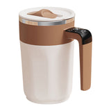 400 ML self stirring coffee mug self heating coffee Cup Fully Automatic Rechargeable Magnetic Mixing Cup with Touch-Sensitive Temperature Display for Stirring Coffee, Etc 400 mL Black