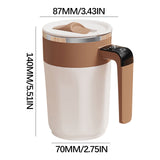 400 ML self stirring coffee mug self heating coffee Cup Fully Automatic Rechargeable Magnetic Mixing Cup with Touch-Sensitive Temperature Display for Stirring Coffee, Etc 400 mL Black