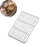 1Pack Kitchen Baking Rack,Small Cooking Rack,Nonstick Wire Grill Net,Stainless Steel Roasting Grid Frame,Oven & Dishwasher Safe,for Picnic Camping Dinning and Outdoors 8