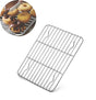1Pack Kitchen Baking Rack,Small Cooking Rack,Nonstick Wire Grill Net,Stainless Steel Roasting Grid Frame,Oven & Dishwasher Safe,for Picnic Camping Dinning and Outdoors 8"x 6 8"×6"×0.6"
