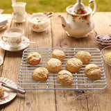 1Pack Kitchen Baking Rack,Small Cooking Rack,Nonstick Wire Grill Net,Stainless Steel Roasting Grid Frame,Oven & Dishwasher Safe,for Picnic Camping Dinning and Outdoors 8"x 6 8"×6"×0.6"