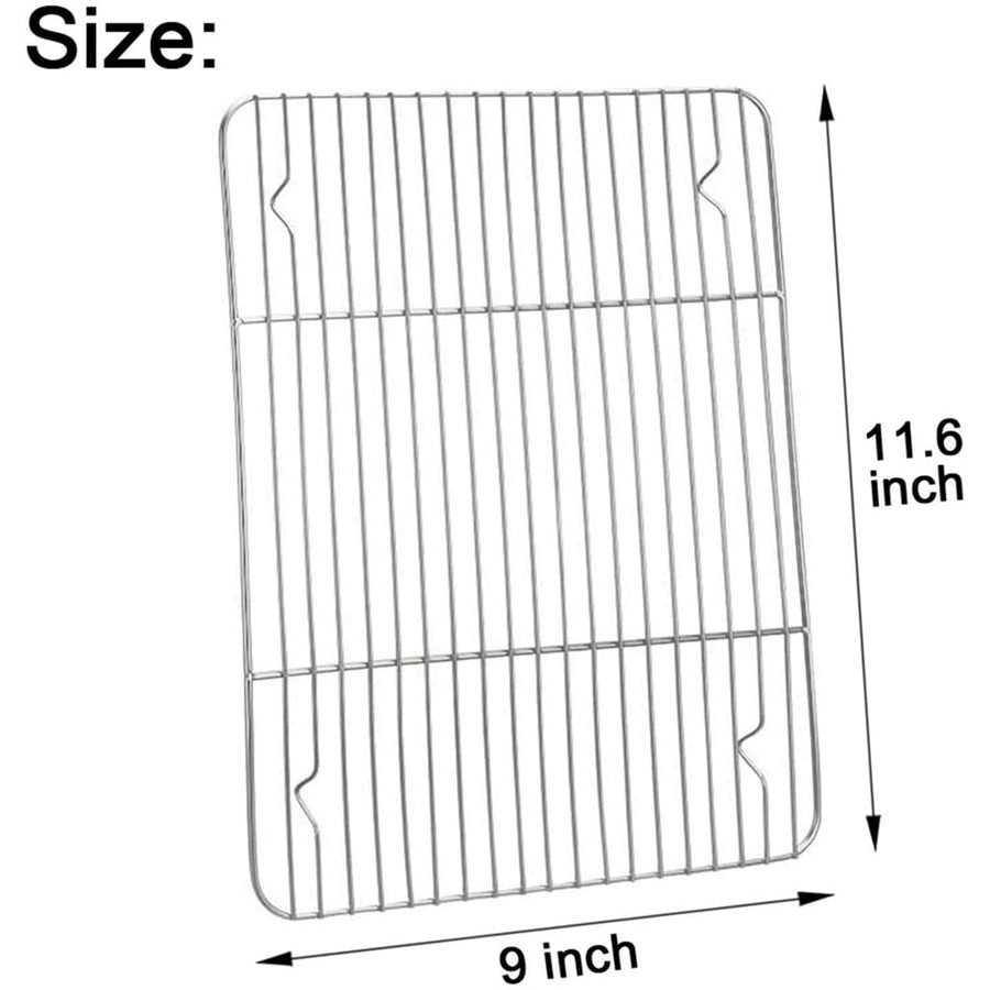1Pack Kitchen Baking Rack,Small Cooking Rack,Nonstick Wire Grill Net,Stainless Steel Roasting Grid Frame,Oven & Dishwasher Safe,for Picnic Camping Dinning and Outdoors 8"x 6 11"×9"×0.6"