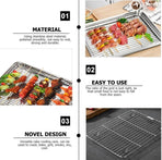 1Pack Kitchen Baking Rack,Small Cooking Rack,Nonstick Wire Grill Net,Stainless Steel Roasting Grid Frame,Oven & Dishwasher Safe,for Picnic Camping Dinning and Outdoors 8"x 6 11"×9"×0.6"