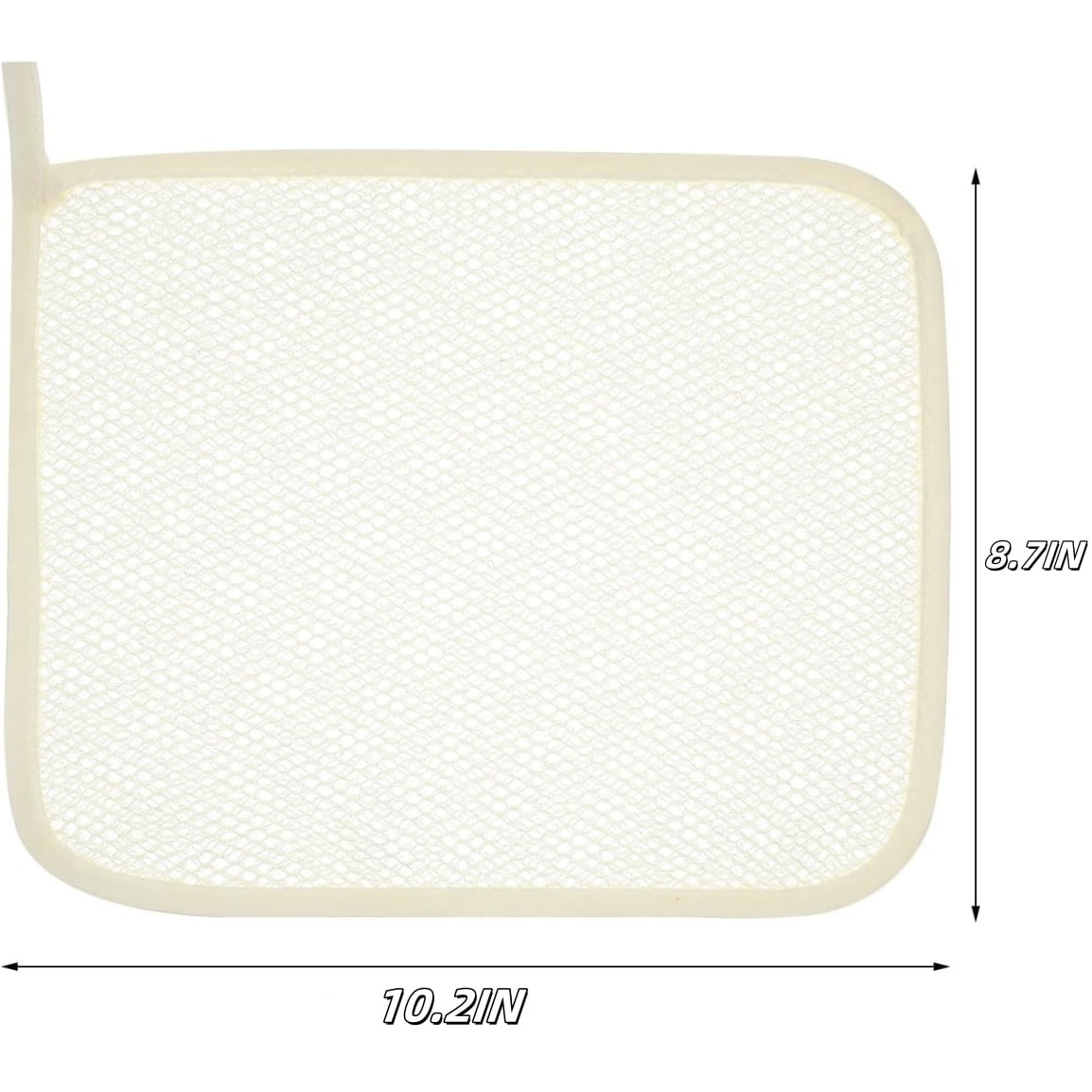 Exfoliating Washcloths,African Exfoliating Net,Reusable African Net Sponge,8.7x10.2In Beige Mutilfunction Wash Cloth for Face and Body Beige