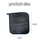 Exfoliating Washcloths,African Exfoliating Net,Reusable African Net Sponge,8.7x10.2In Beige Mutilfunction Wash Cloth for Face and Body Black - Front View