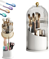 Concealed Toothbrush Holder,Toothbrush Holders for Bathrooms,360 Rotating Waterproof Dustproof Toothpaste Holders with Sliding Lid,for Vanity Makeup Brushes Holder,Pen Holder Storage (C) B