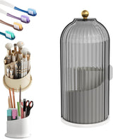 Concealed Toothbrush Holder,Toothbrush Holders for Bathrooms,360 Rotating Waterproof Dustproof Toothpaste Holders with Sliding Lid,for Vanity Makeup Brushes Holder,Pen Holder Storage (C) C