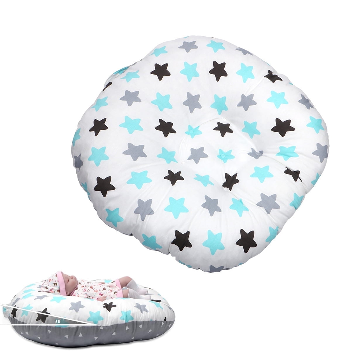 Soft Nest Sleeper Pillow, Breathable Cotton Bed Pillow, Lounger Pillow, 1Pcs, 23.6 x 21.6'