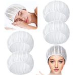 4 Pcs Mesh Sleep Bonnets,Breathable Shower Caps,Hair Nets Caps for Women,Reusable Multi-color Night Bonnets for Shower,Sleeping,Washing Face White