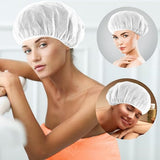 4 Pcs Mesh Sleep Bonnets,Breathable Shower Caps,Hair Nets Caps for Women,Reusable Multi-color Night Bonnets for Shower,Sleeping,Washing Face White