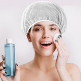 4 Pcs Mesh Sleep Bonnets,Breathable Shower Caps,Hair Nets Caps for Women,Reusable Multi-color Night Bonnets for Shower,Sleeping,Washing Face White
