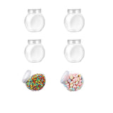 Candy Jars with Lids,6 Pcs 7.7ozCookie Containers Candy Jars with Lids,3 x 2in Plastic Snack Jars for Candy Buffet and Party Table, Candy Buffet Containers,Cookie Jars Dry Food Jars