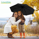 Duck Umbrella – Cute Duck Umbrella with Adorable Duck Handle, The Perfect Duck Umbrella for Duck Lovers One Size BK1 - Rear View