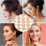 Earring Stickers for Split Earlobes,50Pcs Earring Support Patches,Reinforcement Ear Stickers Earring Backs for Droopy Ears Heavy Earrings,Large Earring Stabilizers Stickers Beige