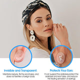 Earring Stickers for Split Earlobes,50Pcs Earring Support Patches,Reinforcement Ear Stickers Earring Backs for Droopy Ears Heavy Earrings,Large Earring Stabilizers Stickers Beige