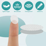 Earring Stickers for Split Earlobes,50Pcs Earring Support Patches,Reinforcement Ear Stickers Earring Backs for Droopy Ears Heavy Earrings,Large Earring Stabilizers Stickers White - Front View