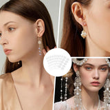 Earring Stickers for Split Earlobes,50Pcs Earring Support Patches,Reinforcement Ear Stickers Earring Backs for Droopy Ears Heavy Earrings,Large Earring Stabilizers Stickers White