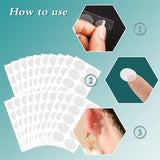 Earring Stickers for Split Earlobes,50Pcs Earring Support Patches,Reinforcement Ear Stickers Earring Backs for Droopy Ears Heavy Earrings,Large Earring Stabilizers Stickers White
