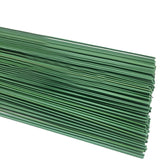 100pcs/Paage 14 Gauge Green Floral Stem Wire for Artificial Flower Making 12 inch,16 inch (16" Long) Green 16