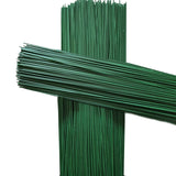 100pcs/Paage 14 Gauge Green Floral Stem Wire for Artificial Flower Making 12 inch,16 inch (16" Long) Green 16
