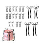 Bow Cupcake Ribbons,Durable Birthday Cake Decorations for Women and Girls,20Pack Black Cute Dessert Bow Tie for Party,Wedding Black