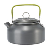 Camping Kettle, Stainless Steel Teapot, Whistling Water Kettle, Camping Picnic Stove Top, Portable Campfires Kettle for Open Fire, Outdoor Camp Tea Coffee Pot for Picnic and Traveling A Gray