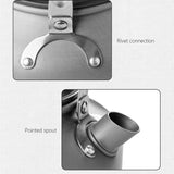 Camping Kettle, Stainless Steel Teapot, Whistling Water Kettle, Camping Picnic Stove Top, Portable Campfires Kettle for Open Fire, Outdoor Camp Tea Coffee Pot for Picnic and Traveling A Gray - Side View