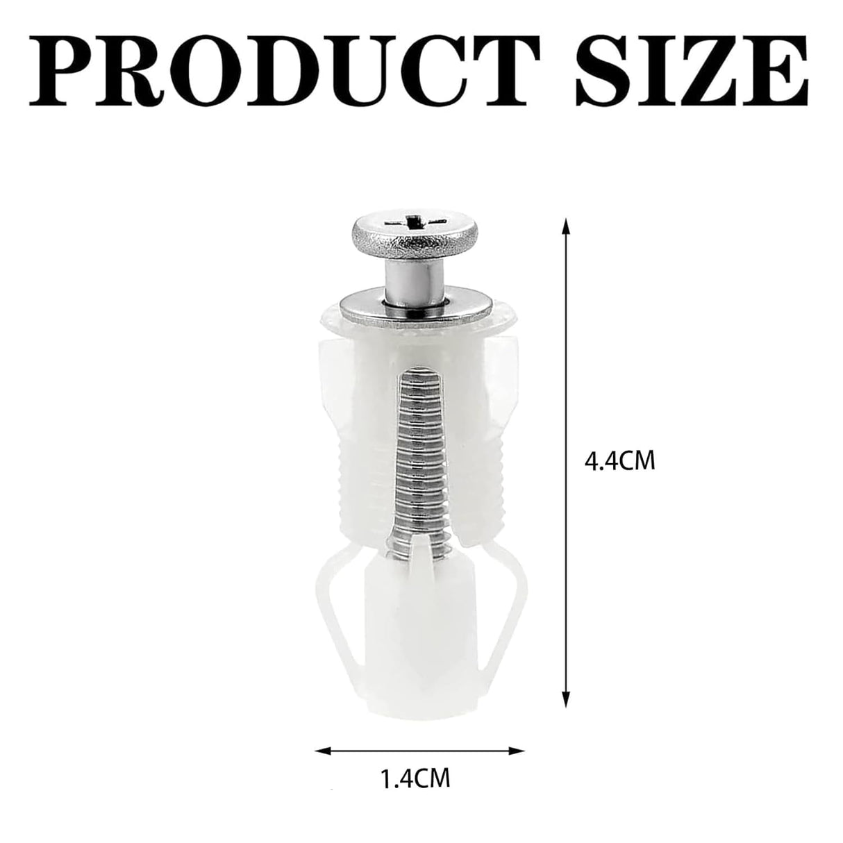 2pcs Toilet Fixings Toilet Seat Fittings And Fixtures, Stainless Steel Toilet Seat Screws Top Fixing Toilet Seat Fittings Hinges Screws Expanding Nuts White Fixing Bolt For Toilet Covers