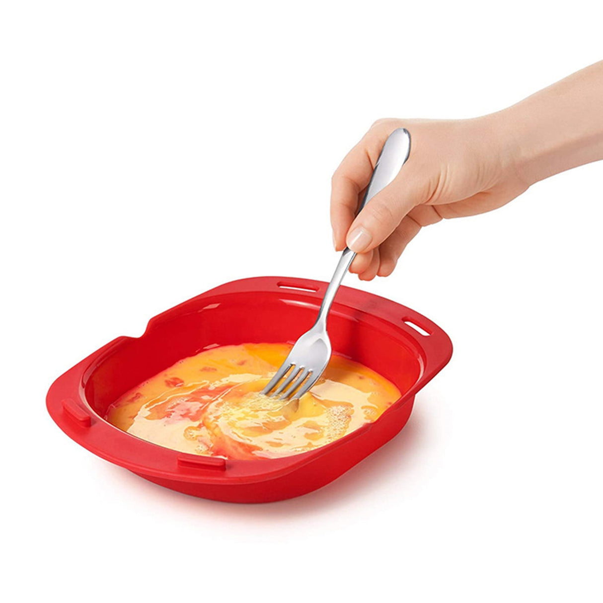 Silicone Omelette Maker Microwave Oven Non Stick Omelette Maker Egg Roll Baking Plate Pan Omelette Maker Red