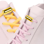 1 Pair Sneaker Shoelaces Wear-resistant Elastic with Metal Buckles Lock Shoe Laces for Slip On Shoes Black