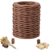 1 Rolls Floral Bind Wire Wrap Twine,Vine Wire Waterproof Paper Wrapped Rope Metal Wire for Flower Bouquets Flower Crowns, Artificial Flower Making, DIY Projects,Wedding Decorating (Brown) Brown
