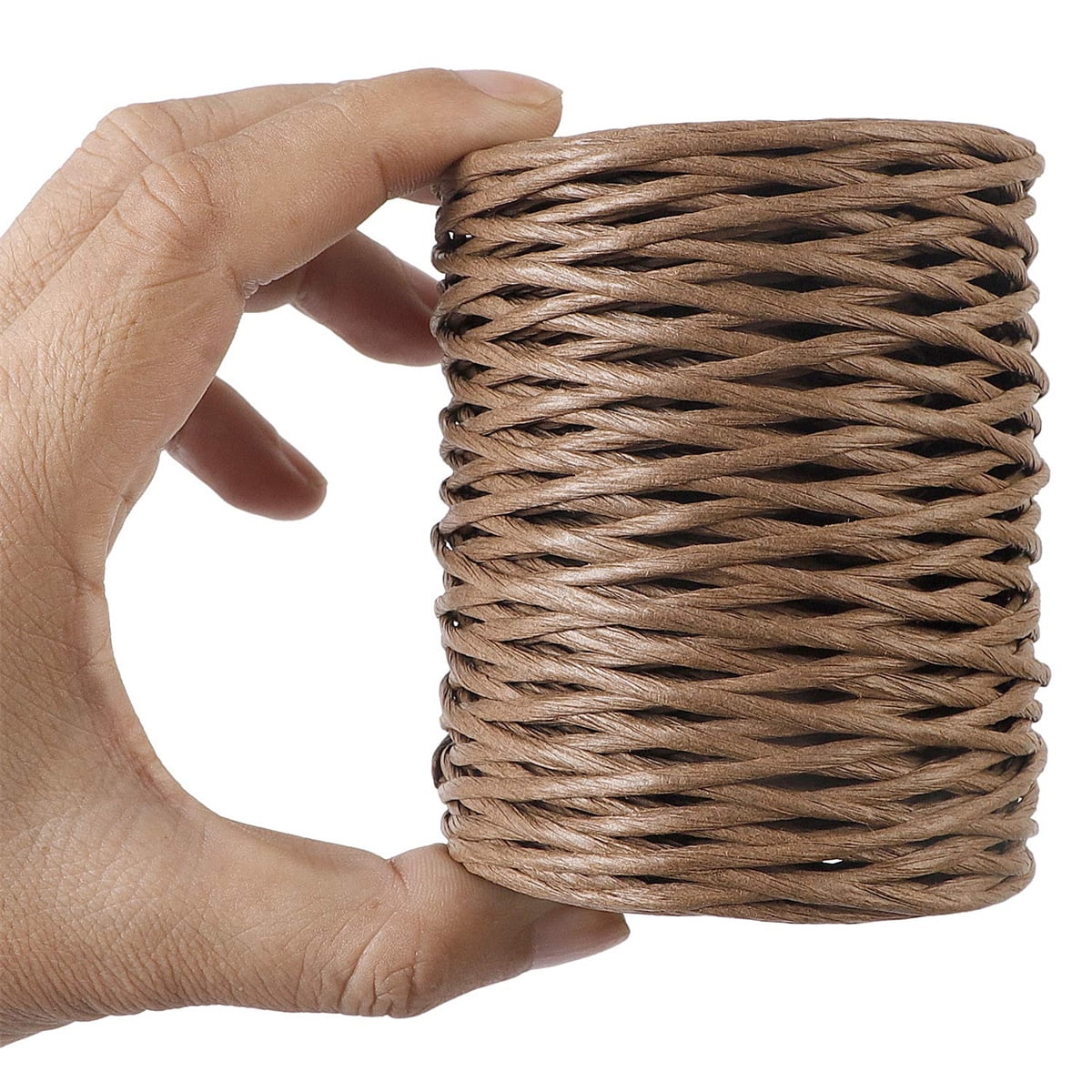 1 Rolls Floral Bind Wire Wrap Twine,Vine Wire Waterproof Paper Wrapped Rope Metal Wire for Flower Bouquets Flower Crowns, Artificial Flower Making, DIY Projects,Wedding Decorating (Brown) Brown