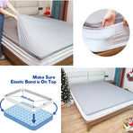 Bed Sheet Holder Elastic Non-slip Time Saving Fully-encased Design Sheet Fixing 360 Degree Surround Sheet Fastening Cover for Bedroom White