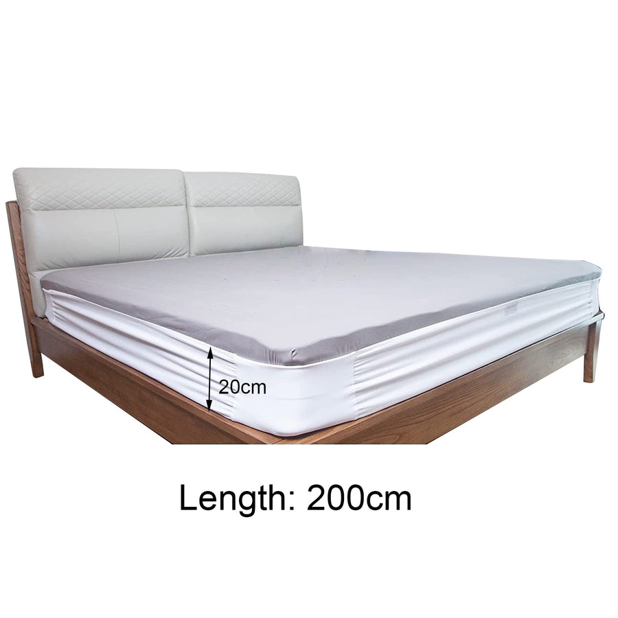 Bed Sheet Holder Elastic Non-slip Time Saving Fully-encased Design Sheet Fixing 360 Degree Surround Sheet Fastening Cover for Bedroom White
