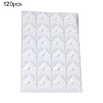 120Pcs Self-Adhesive Photo Frame Corner Sticker Craft Scrapbook Album Decor Silver White