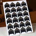 120Pcs Self-Adhesive Photo Frame Corner Sticker Craft Scrapbook Album Decor Silver White
