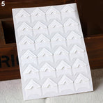 120Pcs Self-Adhesive Photo Frame Corner Sticker Craft Scrapbook Album Decor Silver White