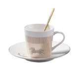 Optical Illusion Ceramic Coffee Mug,Rotating Cup Creates Moving Reflection Design, Unique Novelty Tea & Espresso Cup with Anti-Slip Base, Smooth Handle,Fun Gift for Coffee Lovers