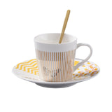 Optical Illusion Ceramic Coffee Mug,Rotating Cup Creates Moving Reflection Design, Unique Novelty Tea & Espresso Cup with Anti-Slip Base, Smooth Handle,Fun Gift for Coffee Lovers - Front View