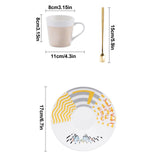 Optical Illusion Ceramic Coffee Mug,Rotating Cup Creates Moving Reflection Design, Unique Novelty Tea & Espresso Cup with Anti-Slip Base, Smooth Handle,Fun Gift for Coffee Lovers - Top-Down View