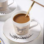 Optical Illusion Ceramic Coffee Mug,Rotating Cup Creates Moving Reflection Design, Unique Novelty Tea & Espresso Cup with Anti-Slip Base, Smooth Handle,Fun Gift for Coffee Lovers