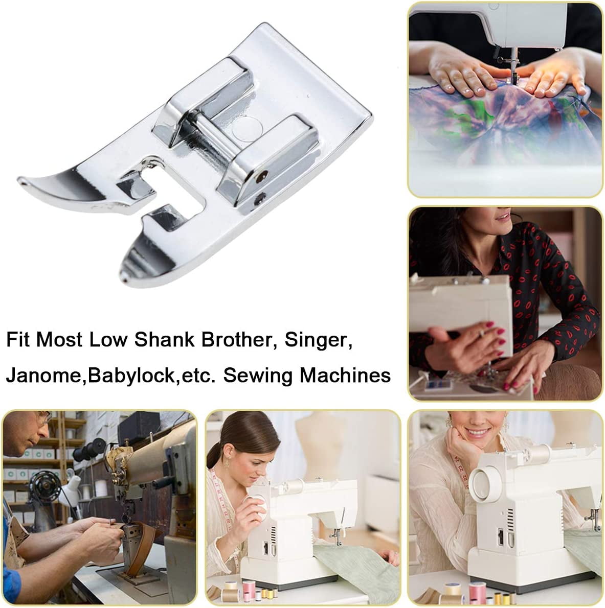 Universal zigzag presser foot straight stitch sewing machine presser foot suitable for Singer/Brother low shank models