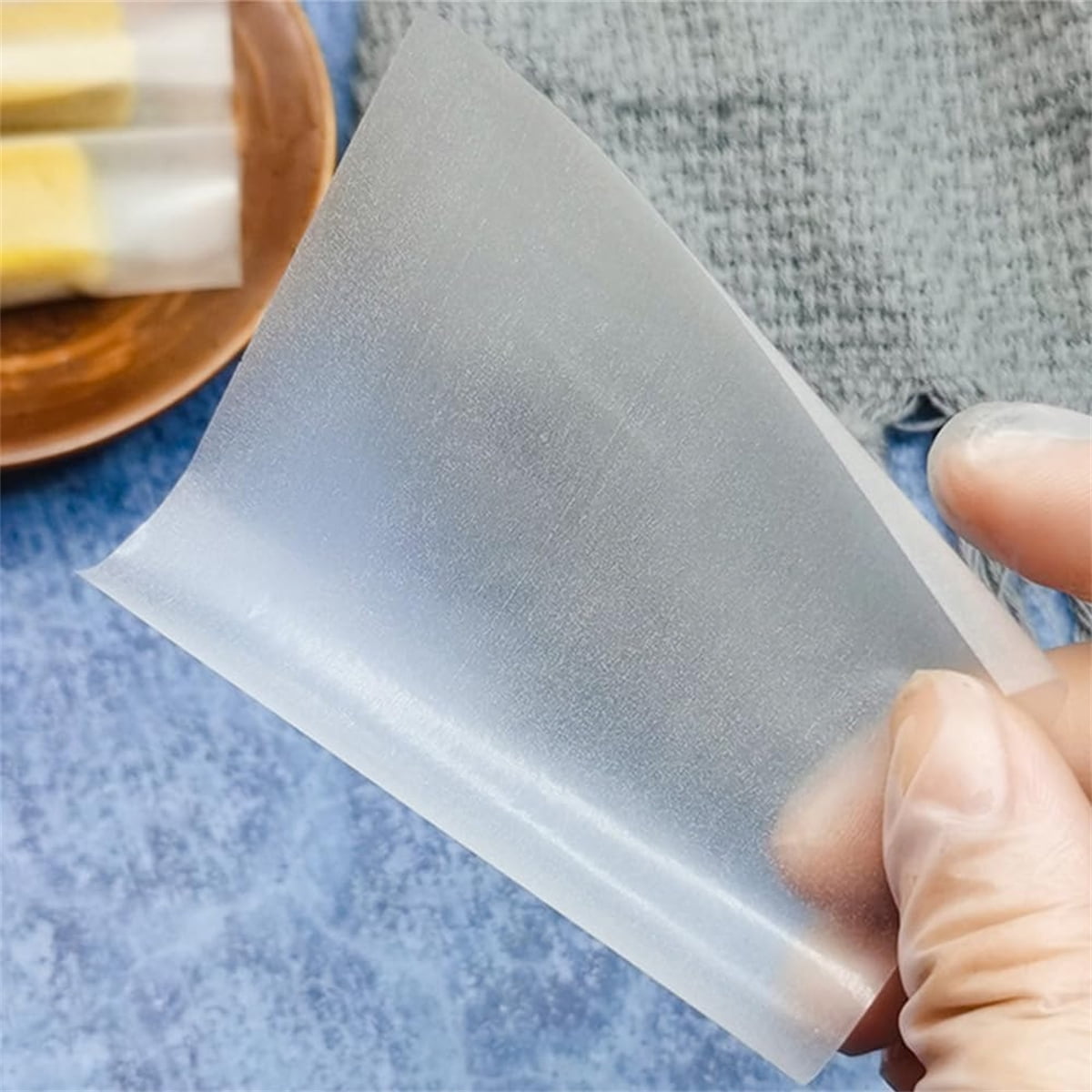 Edible Glutinous Rice Paper 1200Pcs Candy Coated Wrapping Paper Edible Candy Wrappers Sheets,Edible Wafer Paper,Transparent Rice Paper for Homemade Tanghulu Wrapper (2.6x3.2in)