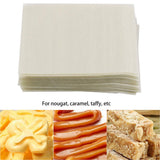 Edible Glutinous Rice Paper 1200Pcs Candy Coated Wrapping Paper Edible Candy Wrappers Sheets,Edible Wafer Paper,Transparent Rice Paper for Homemade Tanghulu Wrapper (2.6x3.2in) - Top-Down View
