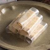 Edible Glutinous Rice Paper 1200Pcs Candy Coated Wrapping Paper Edible Candy Wrappers Sheets,Edible Wafer Paper,Transparent Rice Paper for Homemade Tanghulu Wrapper (2.6x3.2in) - Rear View