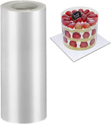 8 Inch Cake Collars, Clear Transparent Cake Acetate Sheet Roll, Cake Plastic Wrap, Cake Acetate Collar for Chocolate Mousse DIY Cake Wraping Decorating Shaker Cards(Length 394inch)